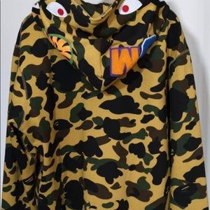 Bape 1st Camo Shark Full Zip Hoodie (yellow)